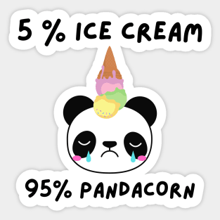 Ice Cream Panda Unicorn Sticker